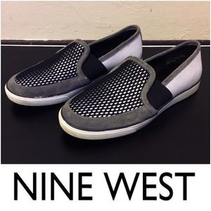 Nine West Slip On Fishnet Loafer sz 8
